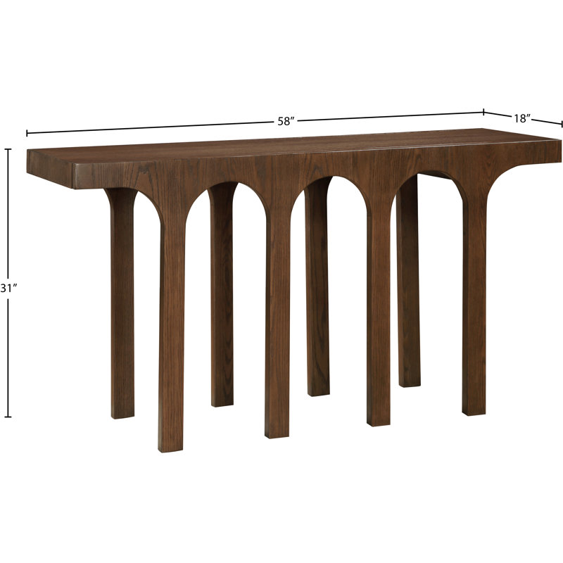 Brint Console Table, Brown, 31" H x 58" W x 18" D