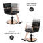 Fauteuil inclinable pivotant en cuir Laquana