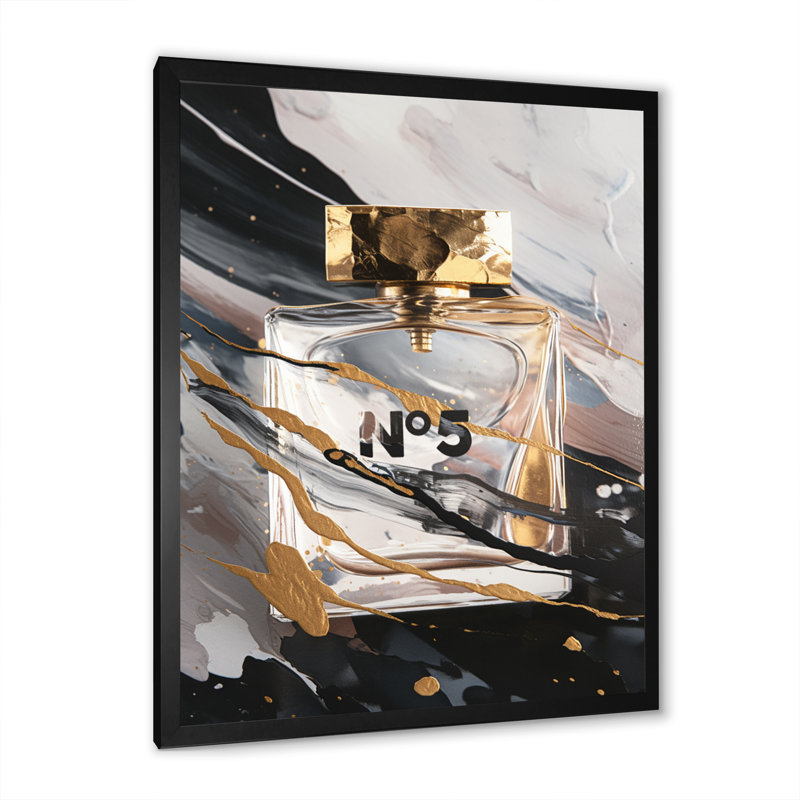 Chefs-d'œuvre de bouteille de parfum noir IV - impression, Cadre photo noir, H 20 po x l 12 po x P 1 po
