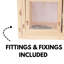 3 Pine Wall Cube Shelf Set, Natural