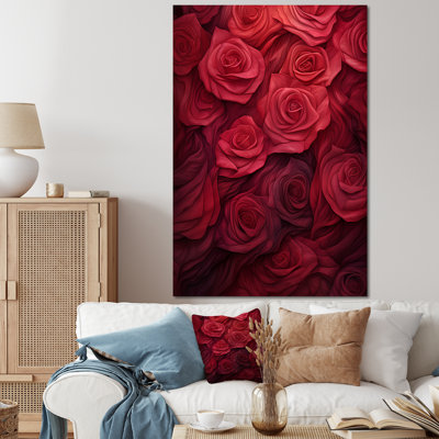 La beauté des roses rouges - Roses, art mural