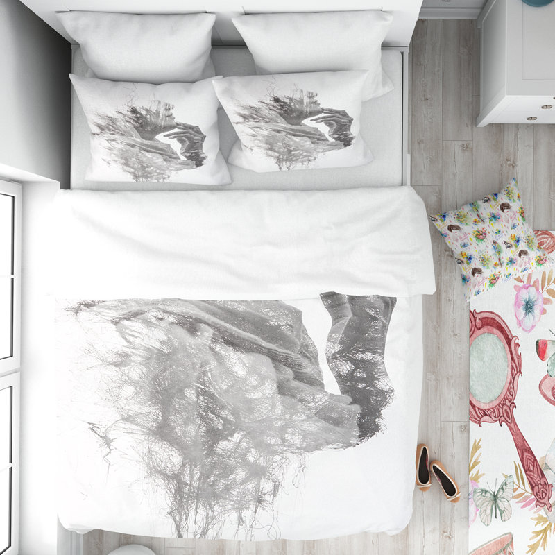 Ensemble de housse de couette Designart, Housse simple + 1 taie décorative