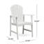 Chaises de salle à manger en bois au fini blanc pour patio (de 2)