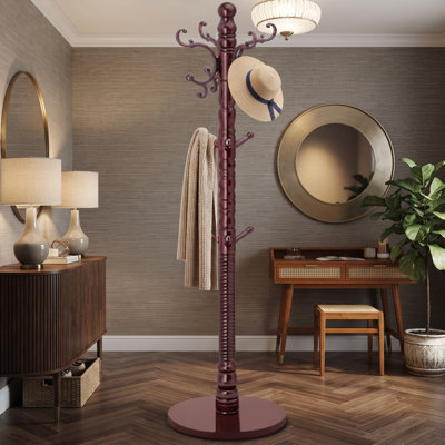 Portemanteaux en bambou naturel au fini noir, portemanteau sans outil pour vestibule avec crochets multiples et structure stable écologique