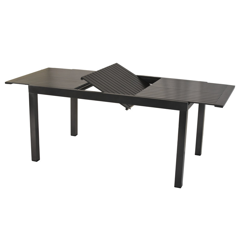 Byrden Rectangular Extendable Outdoor Dining Table , 150cm cm W 90cm cm D, Grey