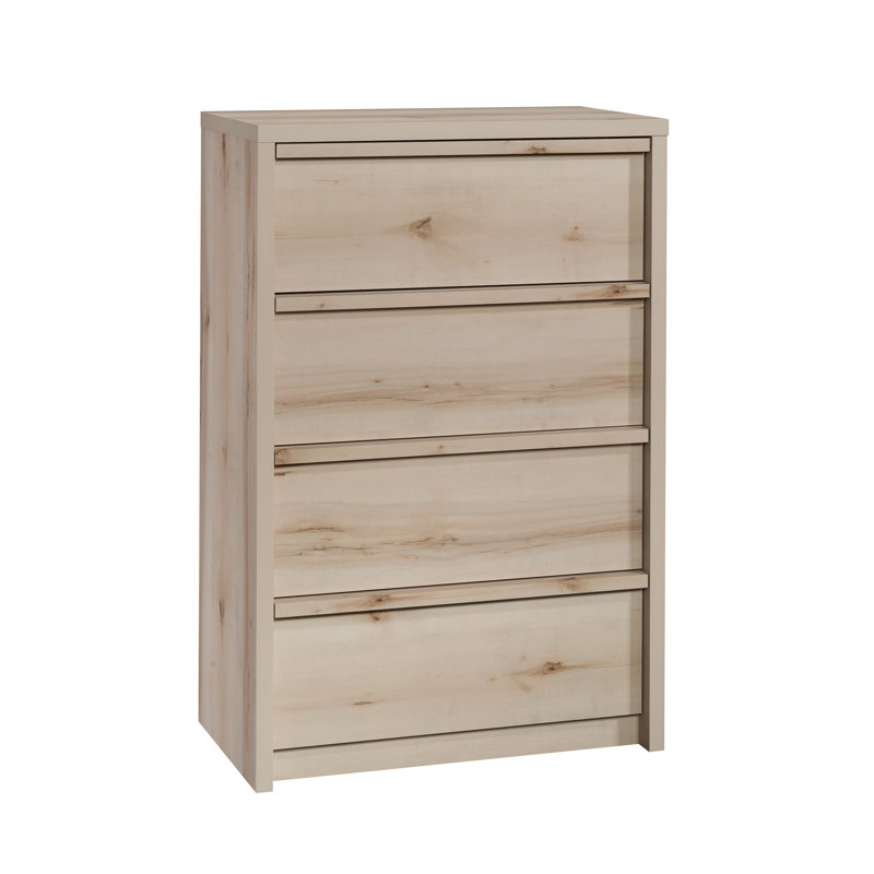 Commode 4 tiroirs, finition brune pour le salon