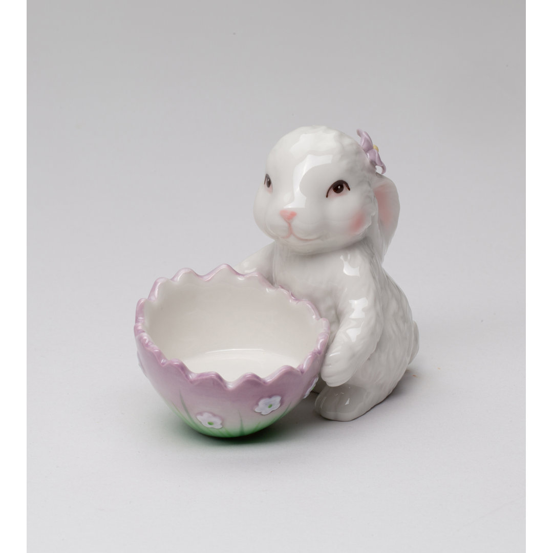 3.75'' H Ceramic Tabletop Tealight Holder with Candle Included Cosmos Gifts