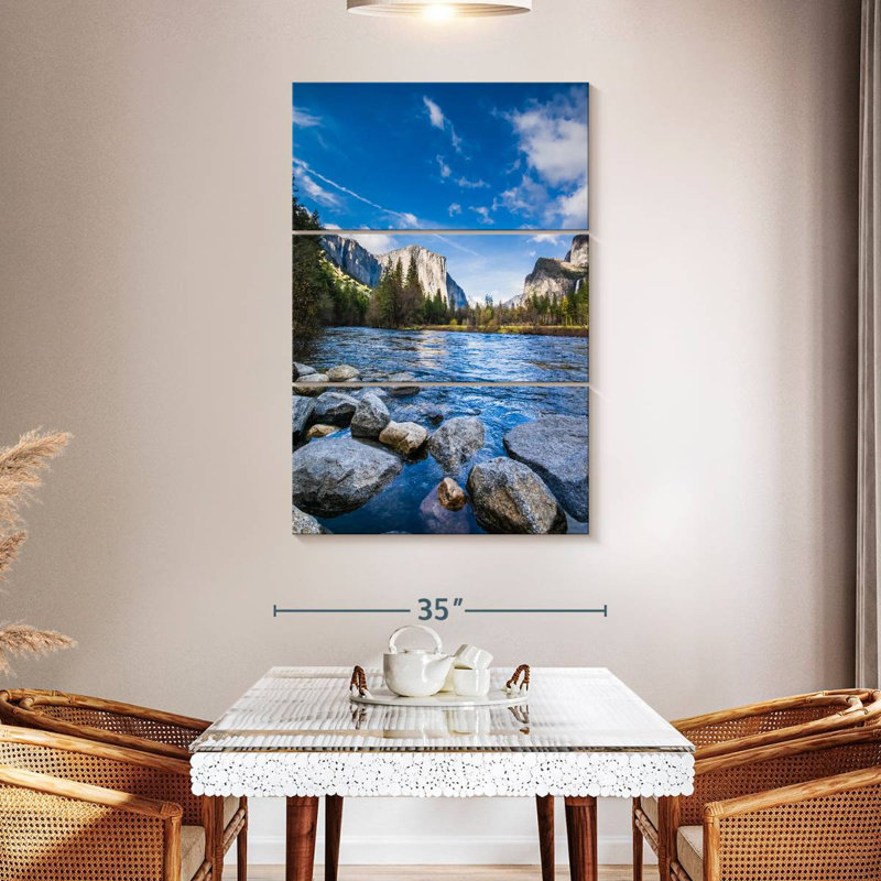 River In Yosemite, 65" H x 42" W