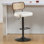Tabourets de bar pivotants à hauteur ajustable 360 ° avec dossier en rotin