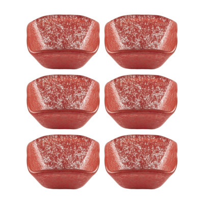 Vaisselle en verre 2,25 po x 2,25 po x H: 1,5 po Ramequin en verre carré de 2 oz (ensemble de 6)