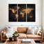 «World Map Aged World Map XXXIV», ensemble de 3 pièces sur toile par Finnian P-93061388