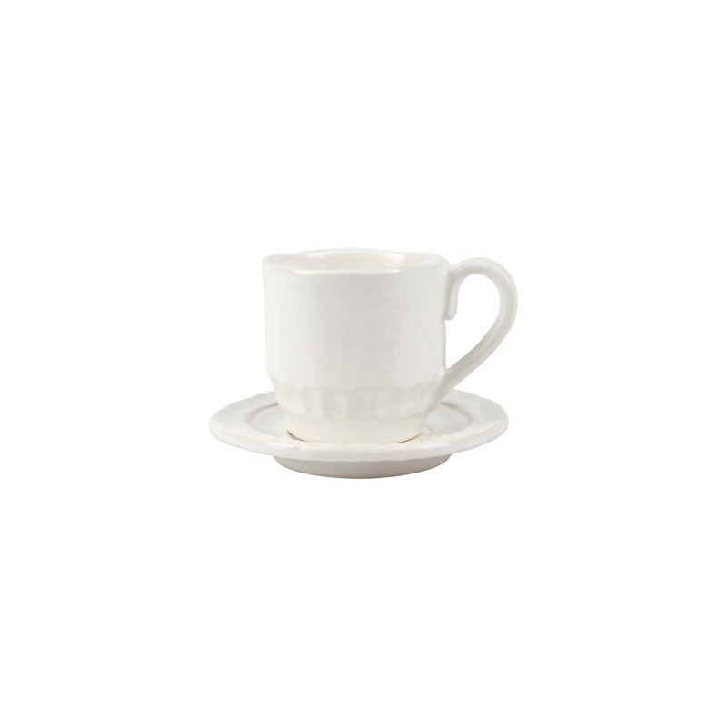 Pietra Serena Stoneware Espresso Cup and Saucer