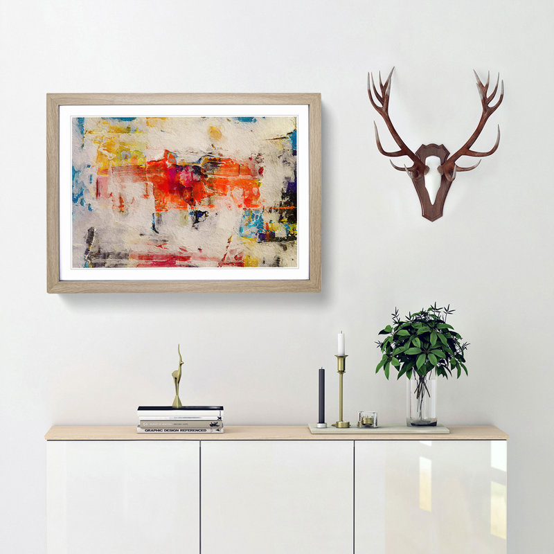 Abstract Vol.309 by S.Johnson - Framed Print, 24cm H x 33cm W x 2cm D, Oak Framed
