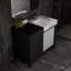 Armoire de salle de bain Lexora Zilara de 42 po en noir et gris avec comptoir et lavabo