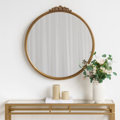Vanity Accent oval decorative metal wall mirror living bathroom