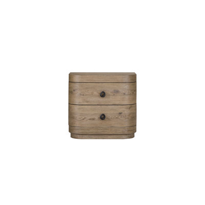 Large 2-Drawer Nightstand with USB Port and Self-Closing Drawers