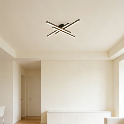 Plafonnier encastré moderne à intensité variable 64W avec télécommande 64 lumières Spoutnik à DEL Dimmable pour salle à manger, salon, îlot de cuisine