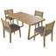 Ensemble de table et chaises d'extérieur en bois-1921264232
