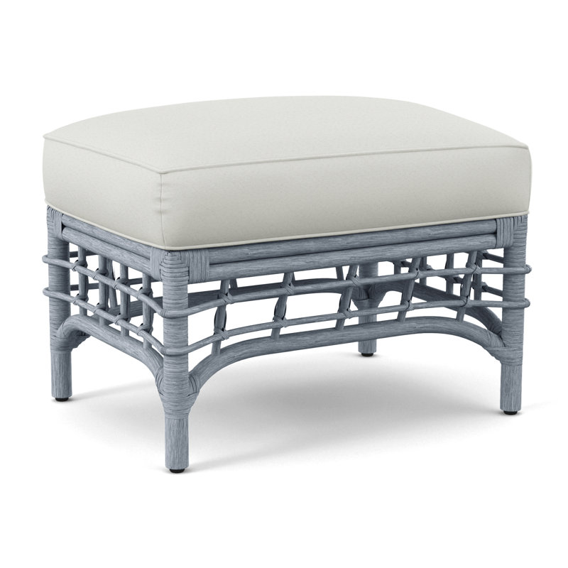 Bridgehampton Ottoman, Oslo Ivory; 0820-91, Celery
