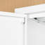 Armoire de rangement en acier blanche, 2 tablettes réglables pour le rangement de magasin, verrouillable, serrure de haute qualité, résistance, hauteur de 31,56 po, largeur de 15,9 po, profondeur, fixation murale, facile à assembler avec guide blanc