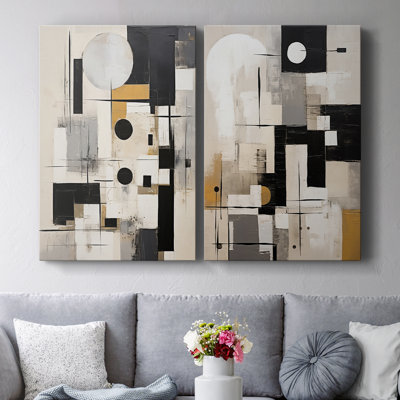 ABSTRACT Series CCCCLXXI - Toile tendue avec châssis de qualité supérieure - Prêt à être accroché