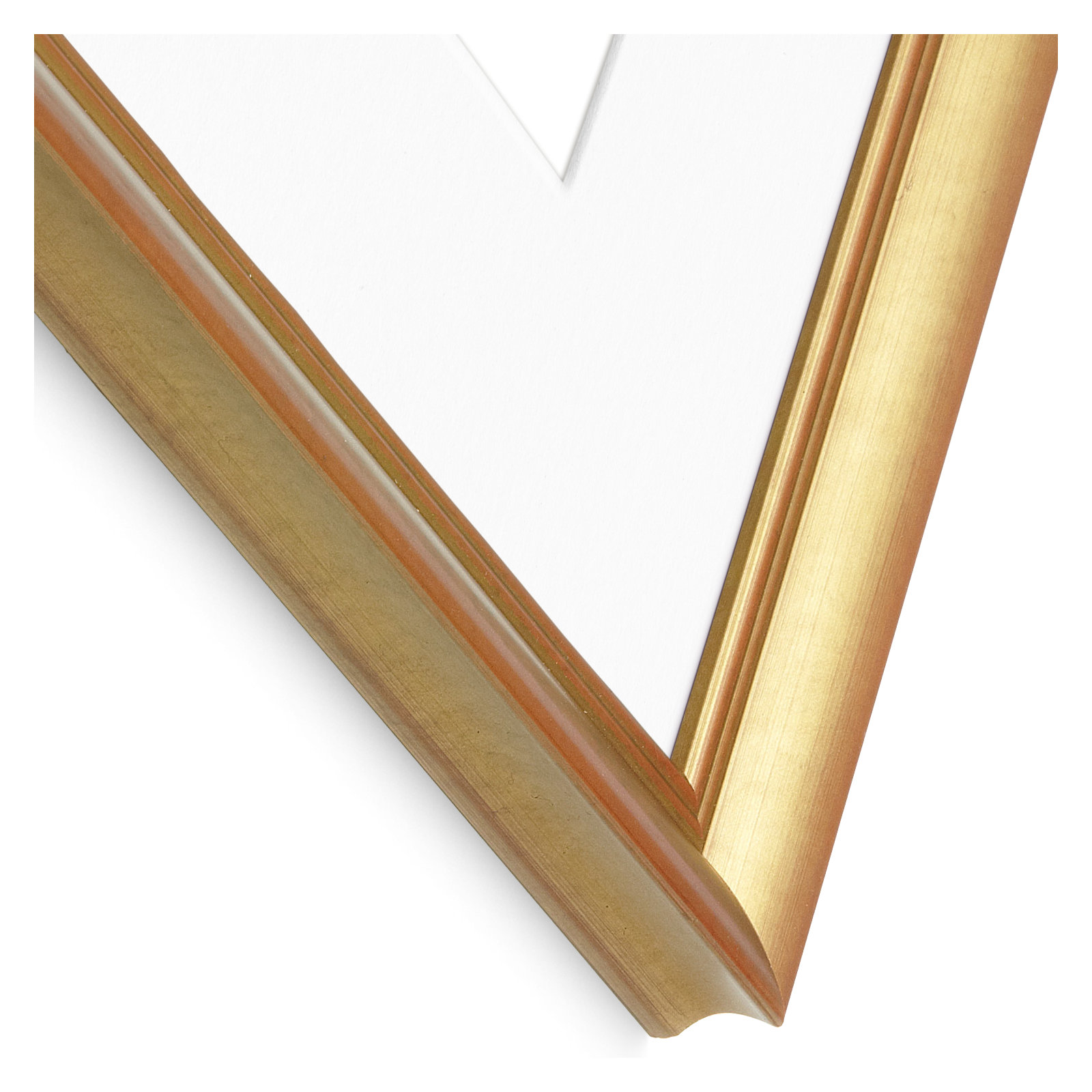Wood Picture Frame with Mat, Gold, 18" x 24"