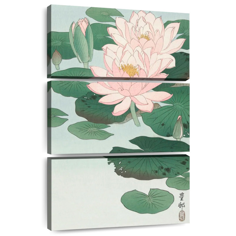Harnek nénuphar en fleurs, H 38 po x l 24 po