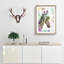 Giraffe Facing the Rainbow in Abstract - Picture Frame Painting Print-55608356-55608354