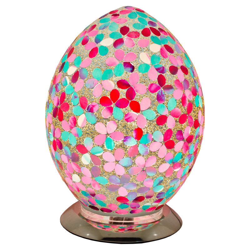 Culler Glass Novelty Table Lamp, Pink/Green