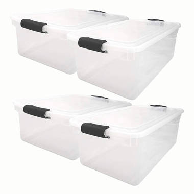 Sterilite Mini Clip Plastic Storage Box (6 Pack) & Medium