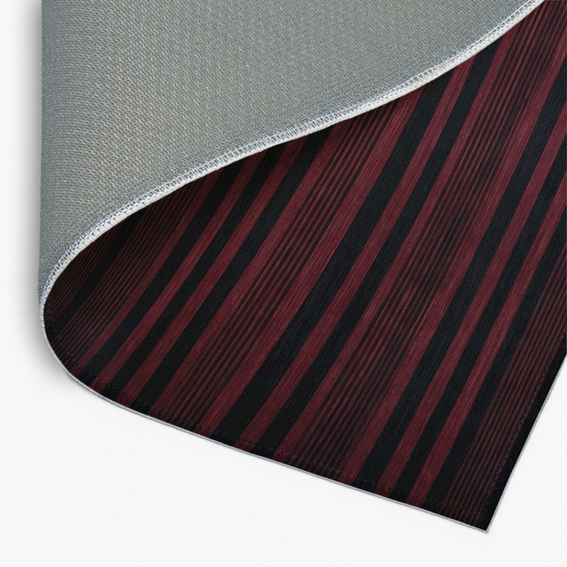 HorizontalStripes Black Indoor and Outdoor Area Rug, Rectangle 2' x 3'