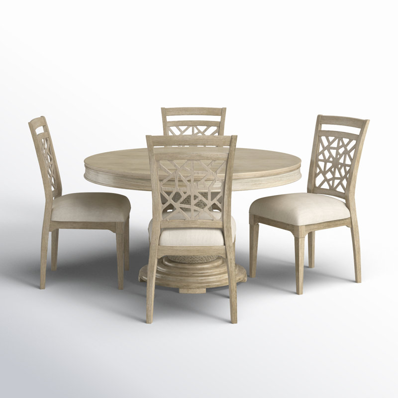 Dealmeida 4 - Person Pedestal Dining Set