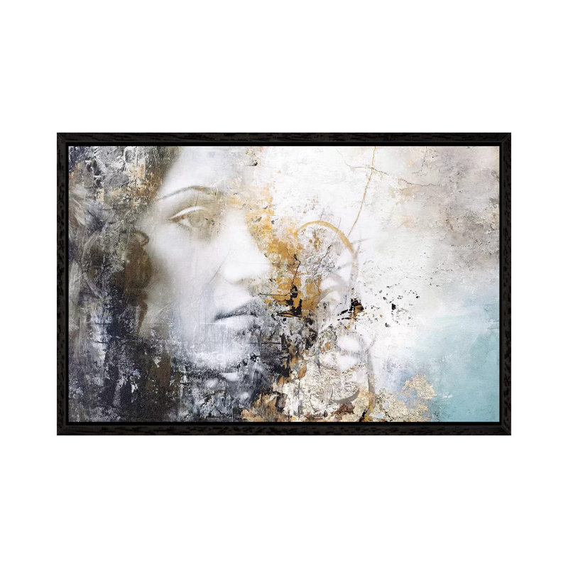 Gradient 1 Piece Wall Art on Canvas, 45.72cm H x 66.04cm W x 3.81cm D, Black Framed