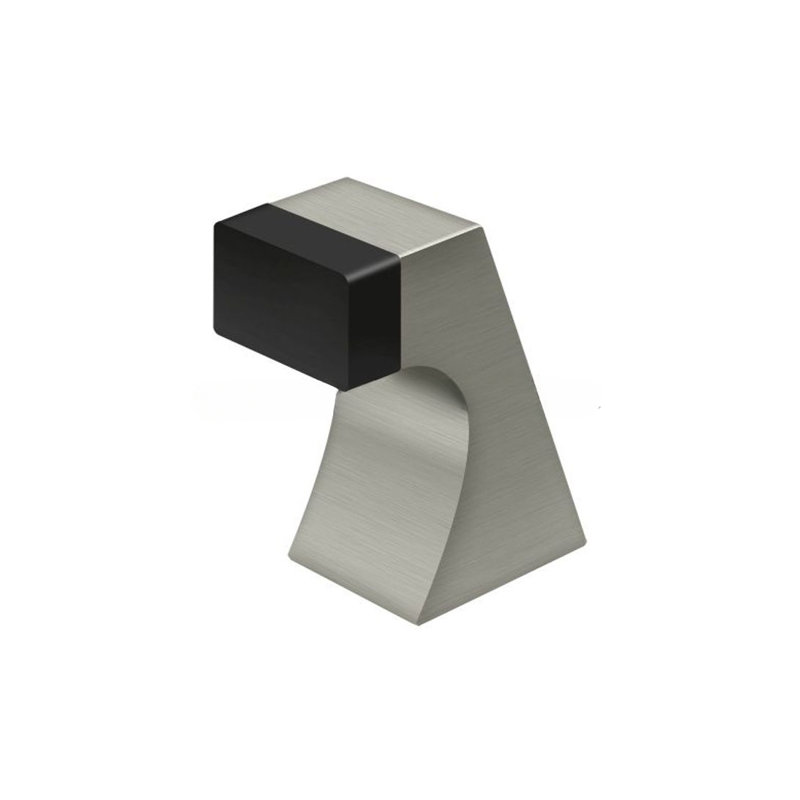 Deltana FDB250U3 Floor Door Bumper 2-1/2", Contemporary, Solid Brass in Polished Brass, Brushed Nickel