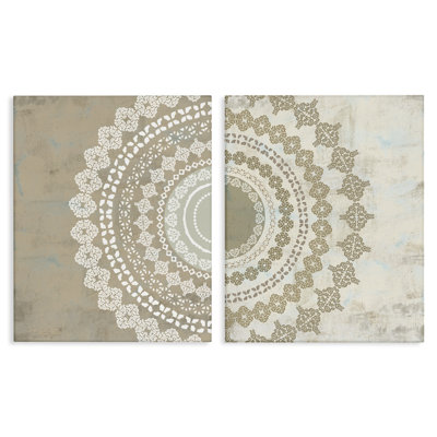 «Rustic Mandala Boho» par Sally Swatland, ensemble de 2 impressions