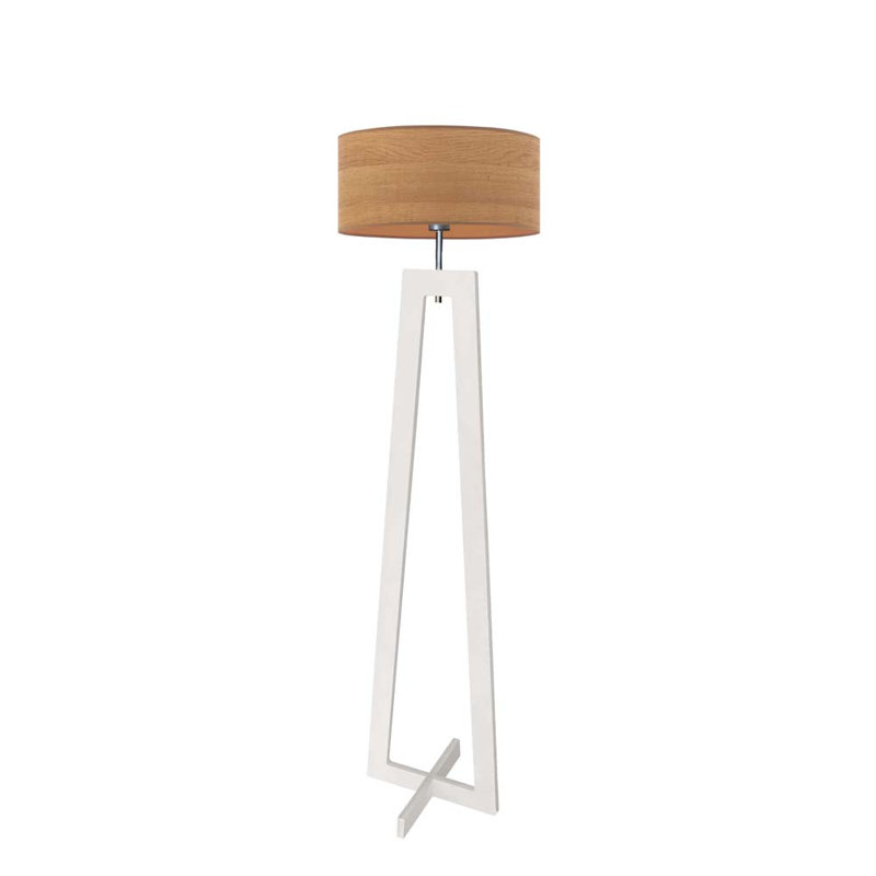 Beshoy 148cm Traditional Floor Lamp, Brown, White