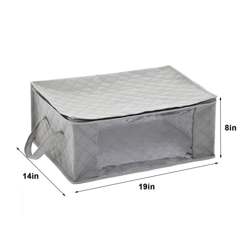 Rebrilliant Fabric Decorative Bin, Gray