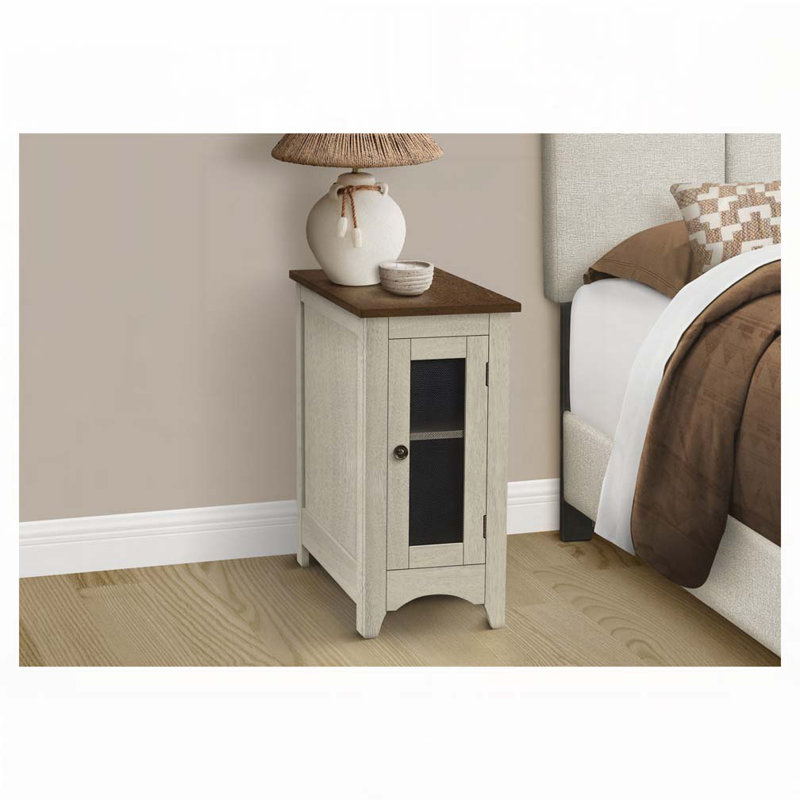 Table d'appoint avec rangement, table de bout, table d'appoint et table de chevet, Brown/Antique White
