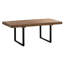 Kennon Pine Rectangular Wood Top Dining Table with Steel Base