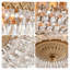 Lustre encastré en cristal brossé 3 lumières 14,2 po Macri