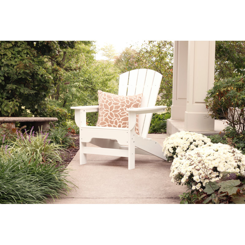 Chaise Adirondack en plastique / résine Willene, Blanc
