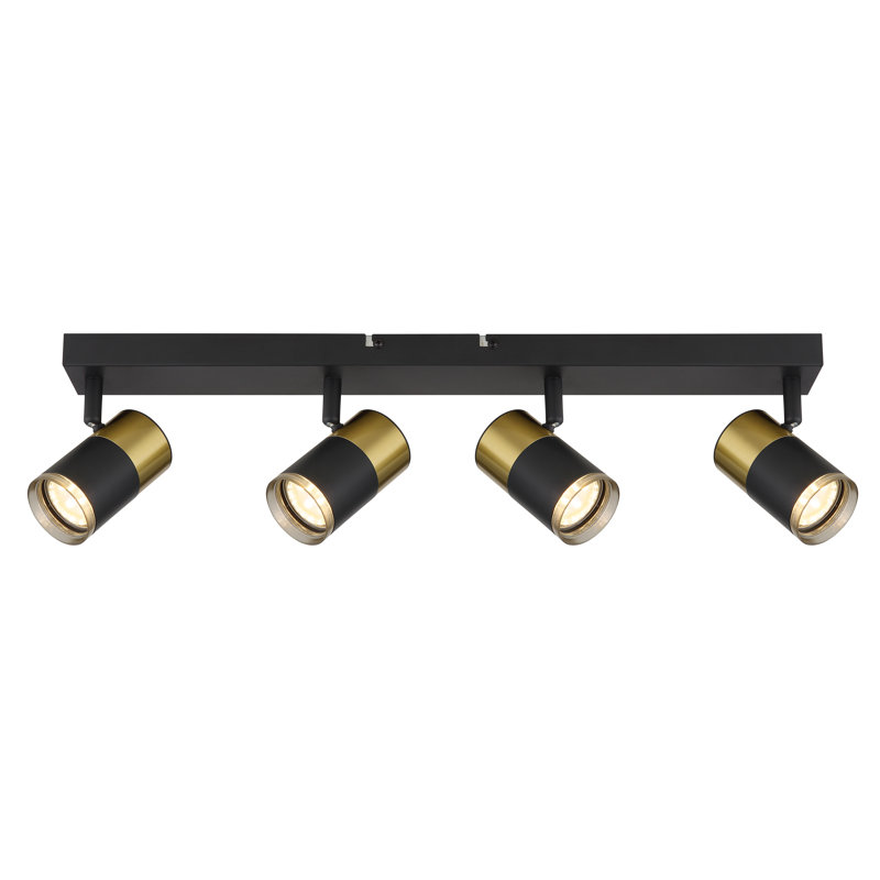 Abbriella Aluminium Spotlight, Matte Black/Gold, Matte Black