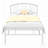 Abere White Twin Metal Bed Frame (Set of 2), Sturdy Platform with Headboard, Underbed Storage, Easy Assembly-1643611051