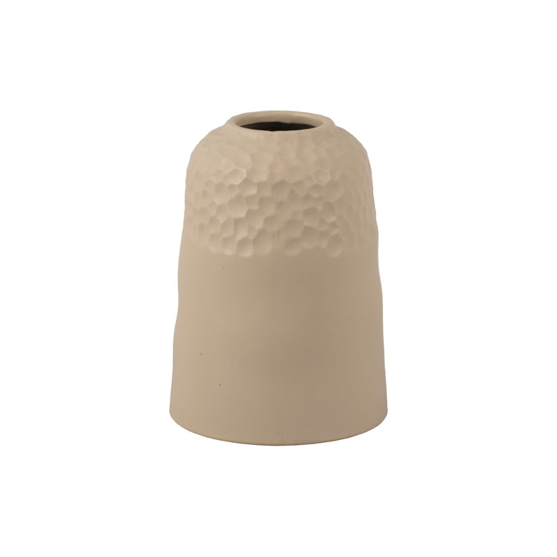 Ceramic Table Vase, 33cm H x 19cm W x 19cm D, Warm Grey
