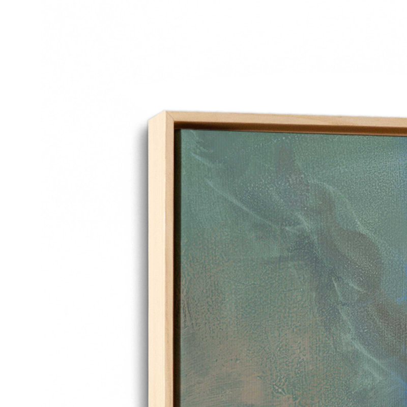 Waves Meeting the Shore Set of 2 Canvas Prints in a White Frame, 24" x 24", Toile tendue, H 13,5 po x l 27 po x P 1,25 po