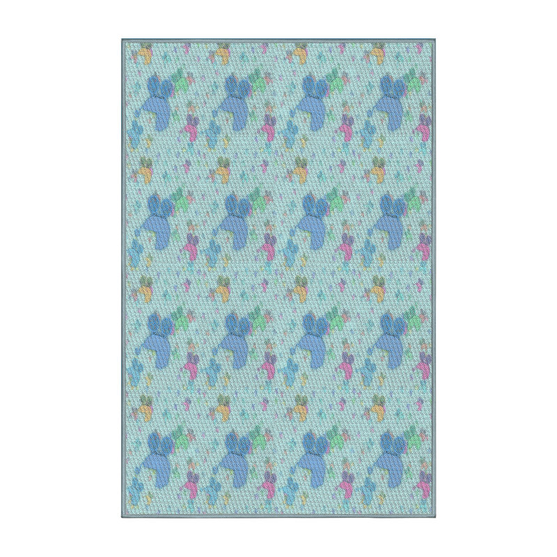 Tapis bleu ciel, Rectangle 5 pi x 7 pi
