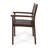 Wooden Patio Dining Arm Chair in Dark Brown (Set of 2)