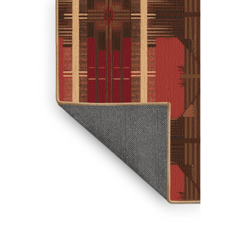  Tapis lavable à carreaux rustiques style Sud-Ouest, Rectangulaire 8 pi x 10 pi