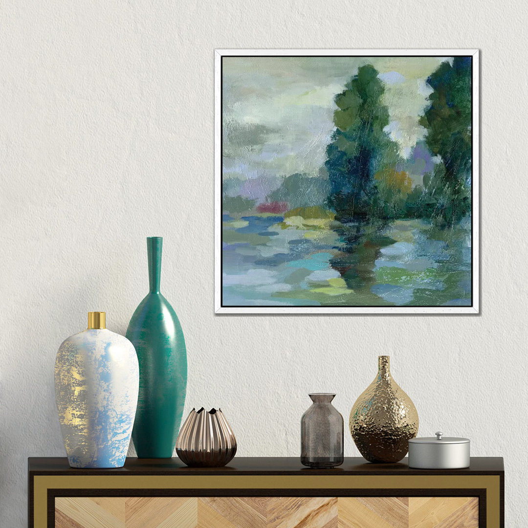 Sunrise At The Lake II by Silvia Vassileva - Floater Frame Gallery-Wrapped Canvas Giclée on Canvas