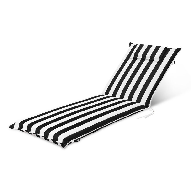 Sun Lounger Cushions for Garden, 63x200x8 cm, Black